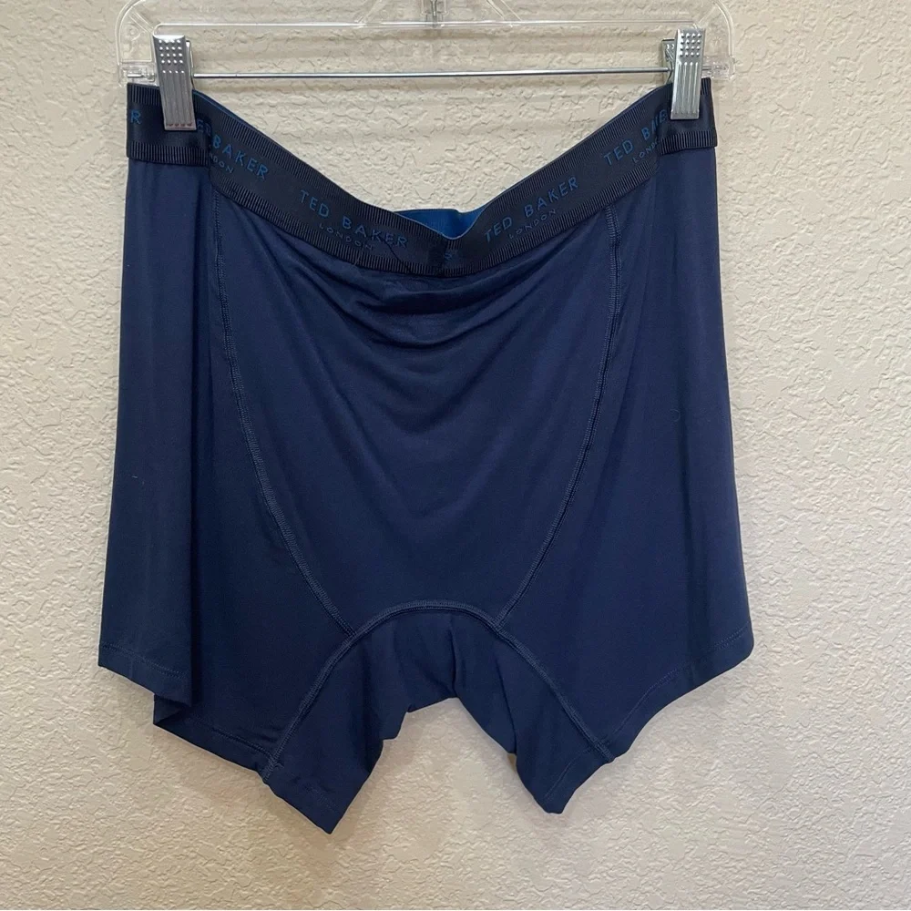 NEW Ted Baker Men's Navy Blue Super Buttery Soft Modal Boxer Briefs XL